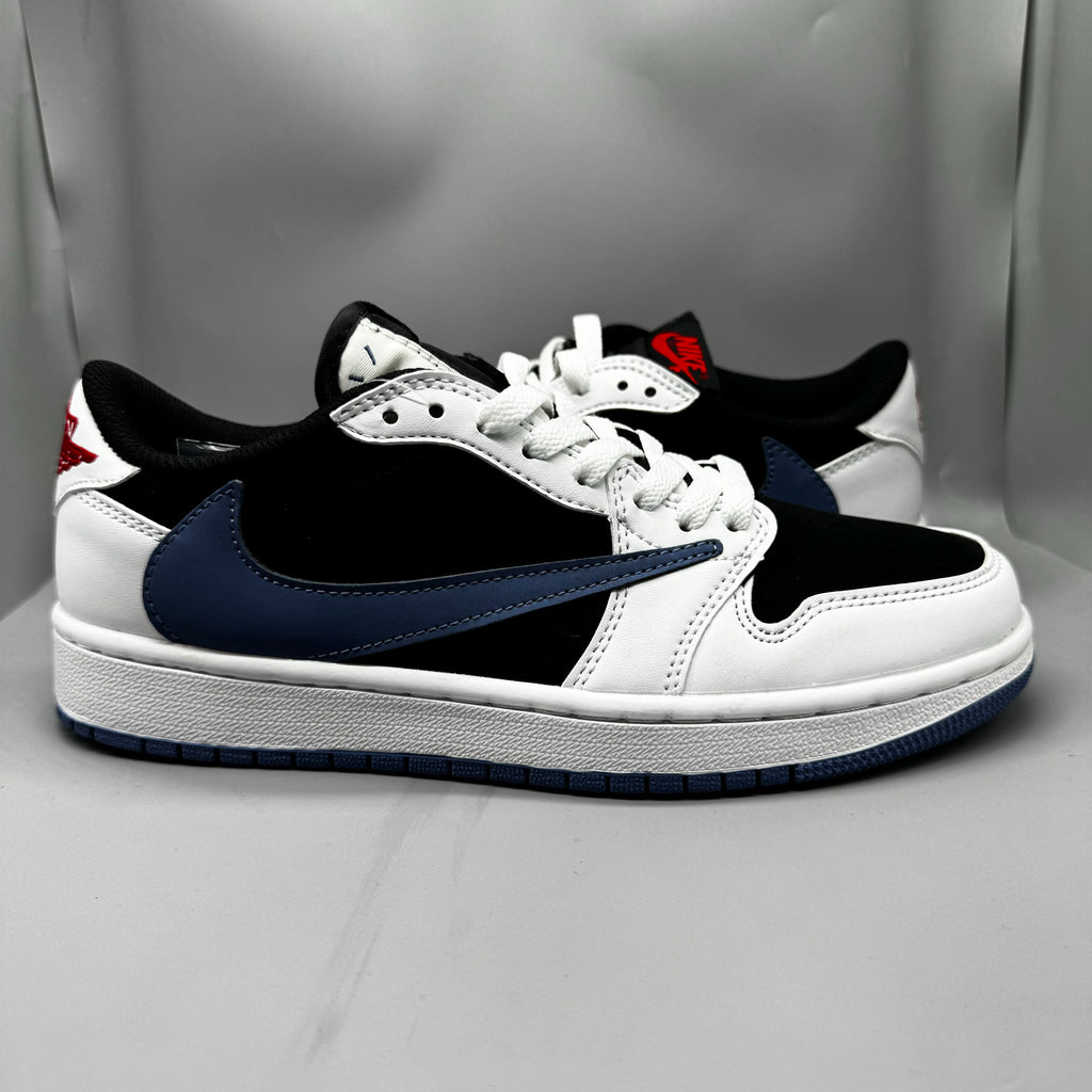 Travis Scott x Air Jordan 1 Low OG White Black & Blue