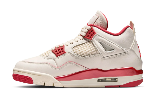 Air Jordan 4 Retro Women's Sneakers | Cream & Red