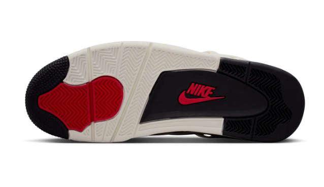 Air Jordan 4 Retro Men's Sneakers | White, Black & Red