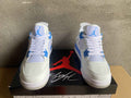 Air Jordan 4 White & Light Blue Sneakers