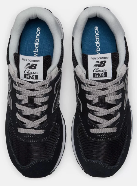 Men's New Balance 574 Wide Fit Black & Grey