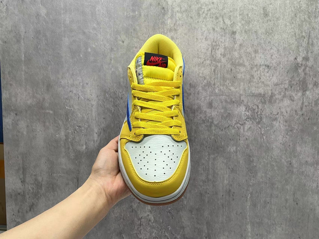Travis Scott x Air Jordan 1 Low OG White Yellow & Blue