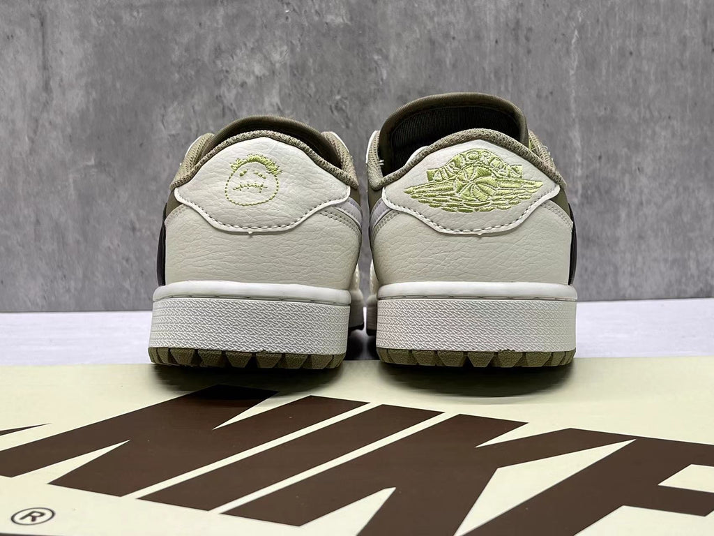 Travis Scott x Air Jordan 1 Low Golf Olive & Sail