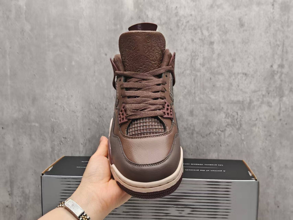 AJ4 Brown & Burgundy Sneakers