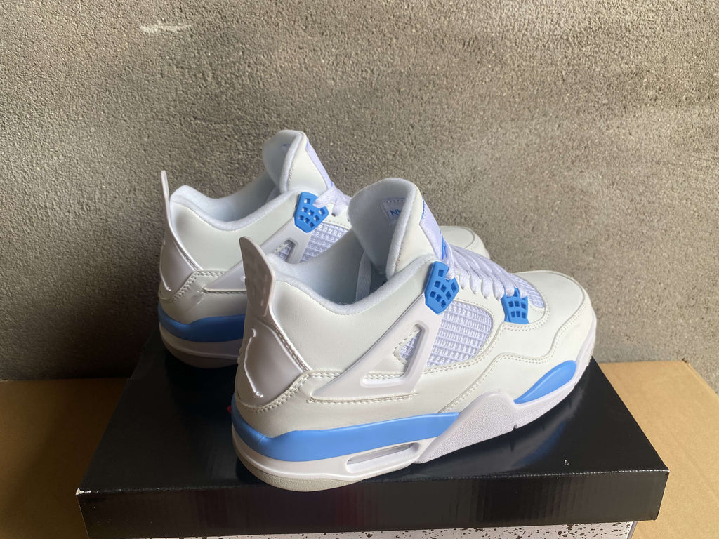 Air Jordan 4 White & Light Blue Sneakers