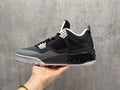 AJ4 Black & Grey-Green Speckled Sneakers