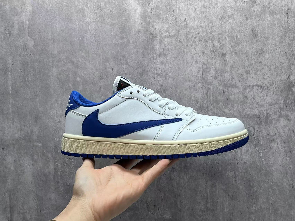 Travis Scott x Fragment x Air Jordan 1 Low White & Blue
