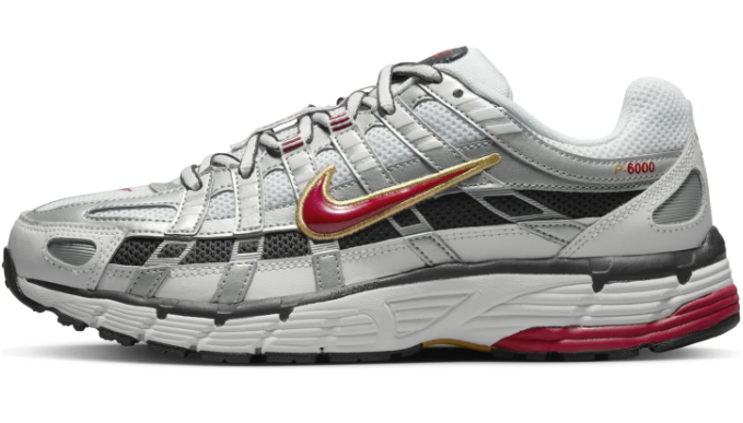 Nike P-6000 CNPT Women's Sneakers – Metallic Silver / Red
