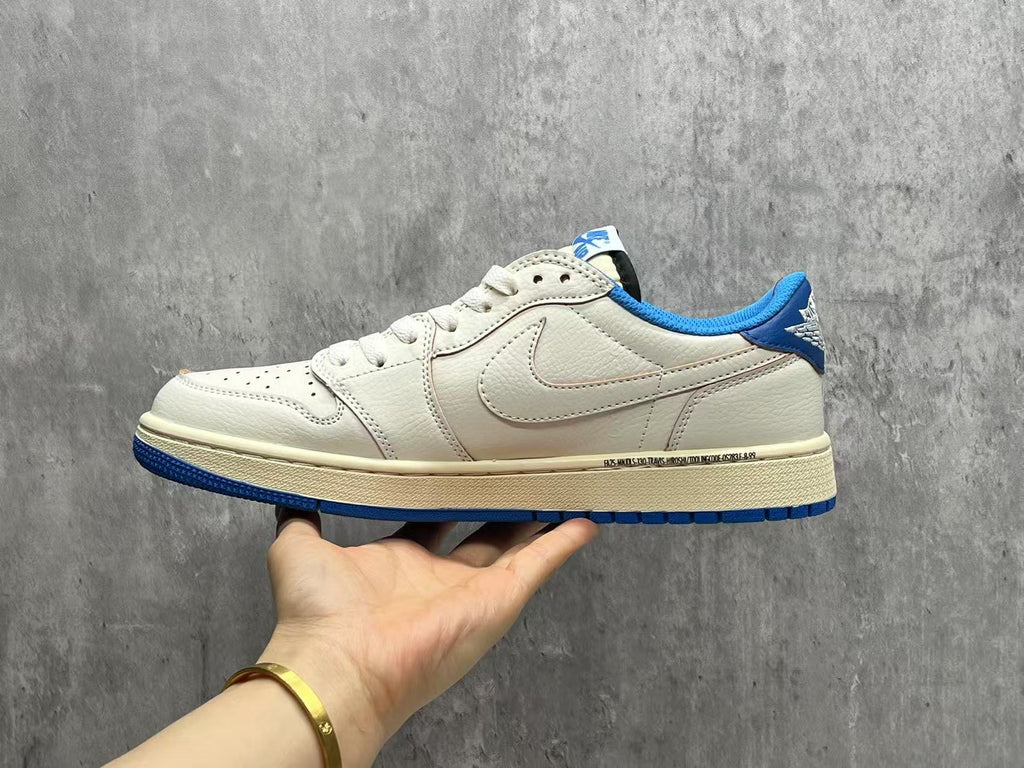 Travis Scott x Fragment x Air Jordan 1 Low Cream & Blue