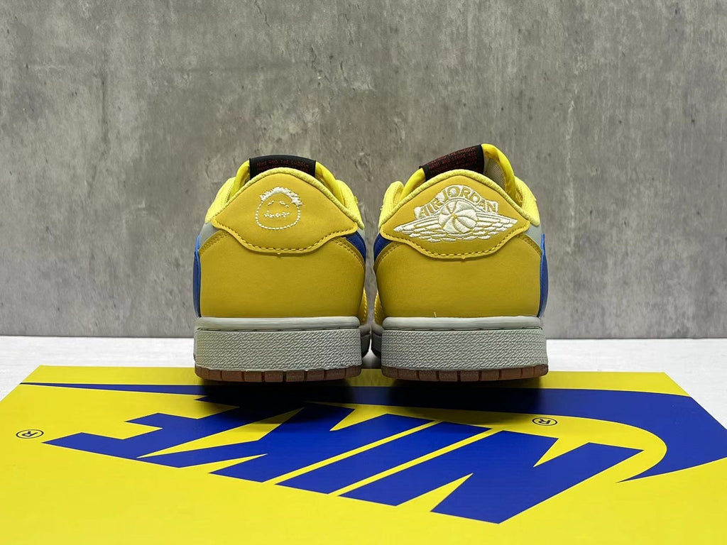 Travis Scott x Air Jordan 1 Low OG White Yellow & Blue