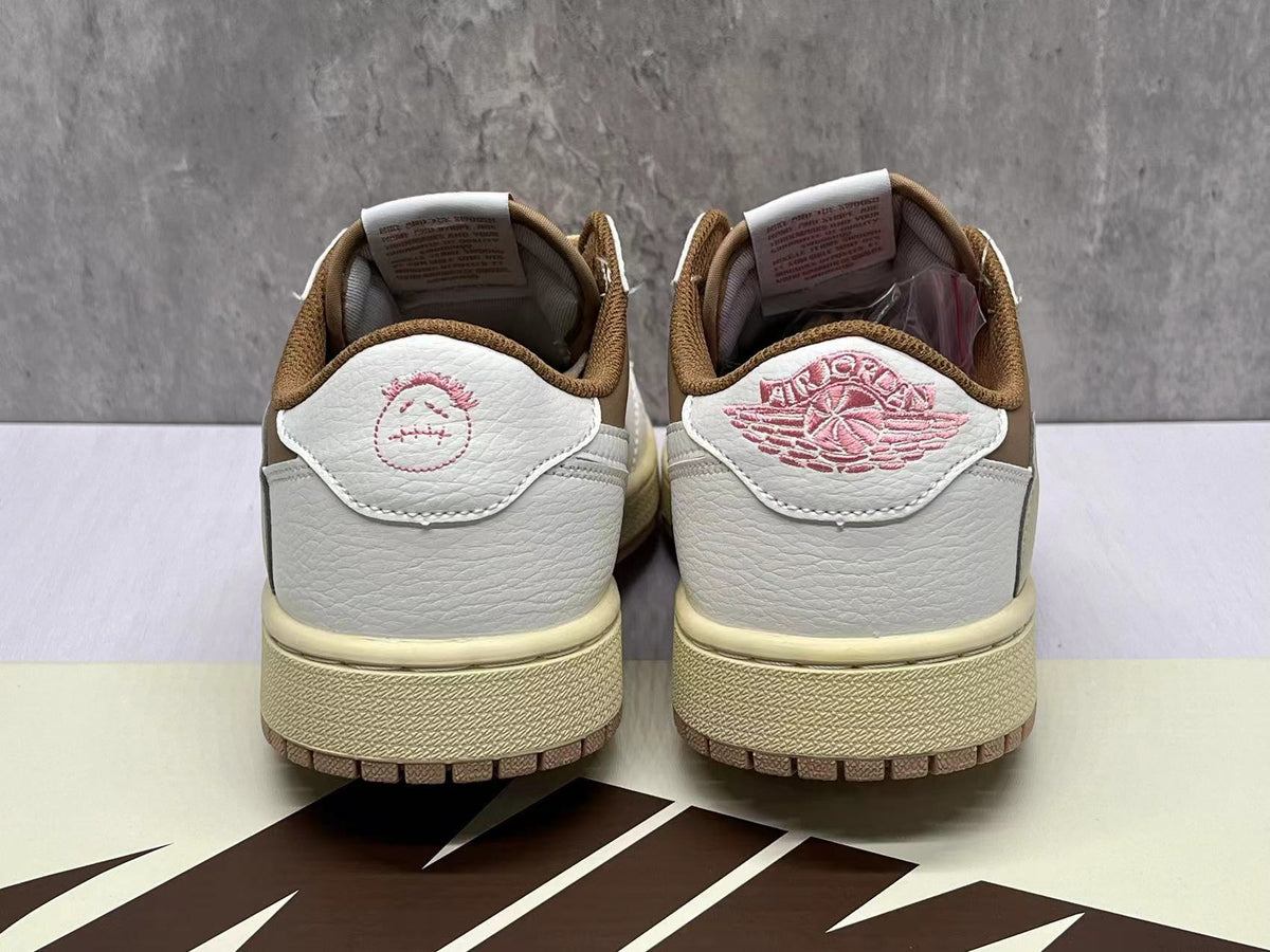 Travis Scott x Air Jordan 1 Low OG Light Brown & Pink