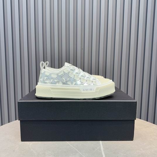 AMIRI White & Silver Star Low-Top Sneakers