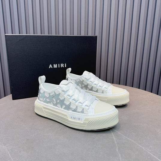 AMIRI White & Silver Star Low-Top Sneakers