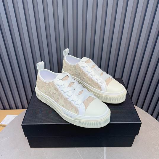 AMIRI Beige & White Star Low-Top Sneakers