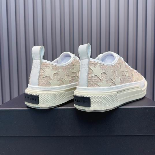 AMIRI Beige & White Star Low-Top Sneakers