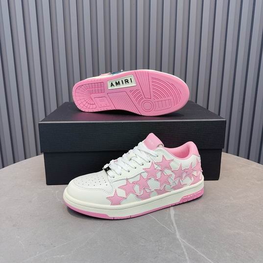 AMIRI White & Pink Star Low-Top Sneakers