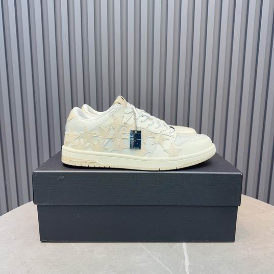 AMIRI White & Cream Star Low-Top Sneakers
