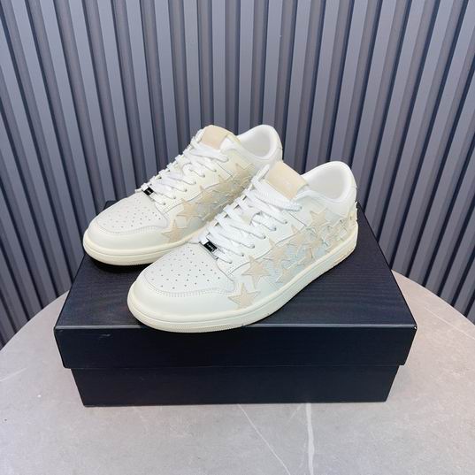 AMIRI White & Cream Star Low-Top Sneakers