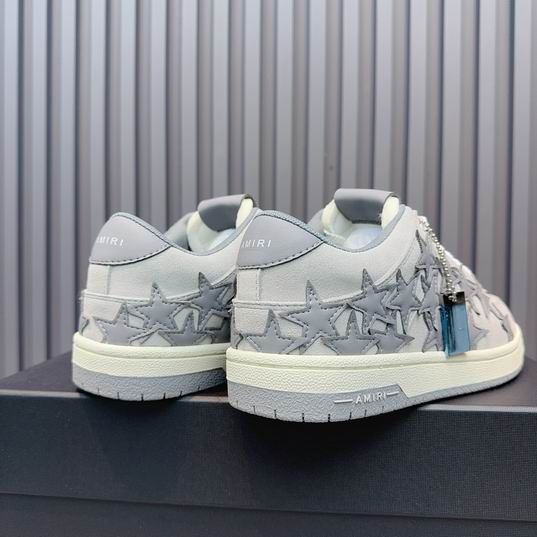 AMIRI White & Grey Star Low-Top Sneakers