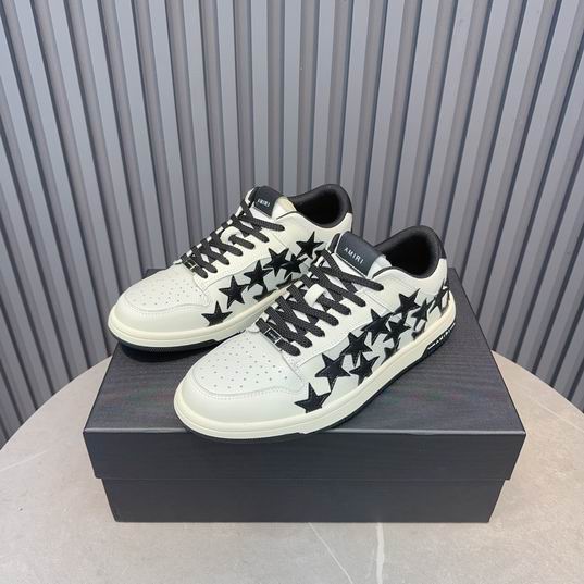 AMIRI White & Black Star Low-Top Sneakers
