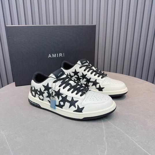 AMIRI White & Black Star Low-Top Sneakers