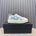 AMIRI Blue & White Star Low-Top Sneakers with Cream Sole
