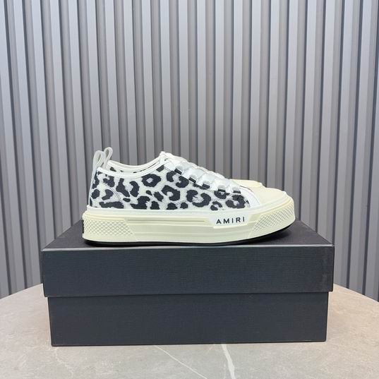 AMIRI Black & White Leopard Print Low-Top Sneakers
