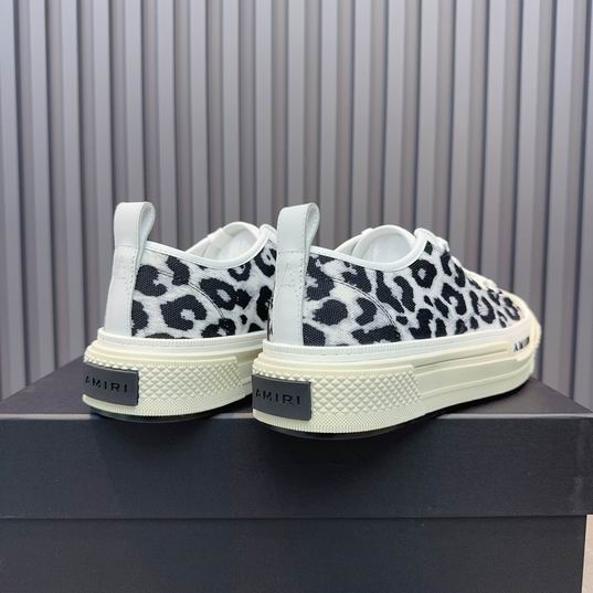 AMIRI Black & White Leopard Print Low-Top Sneakers