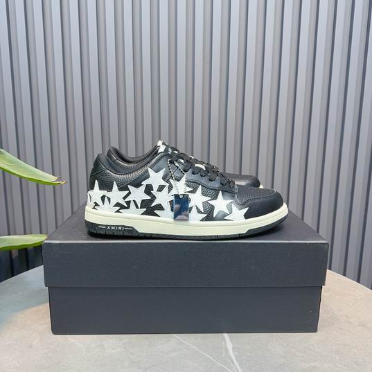 AMIRI Black & White Star Low-Top Sneakers