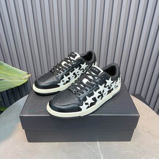 AMIRI Black & White Star Low-Top Sneakers