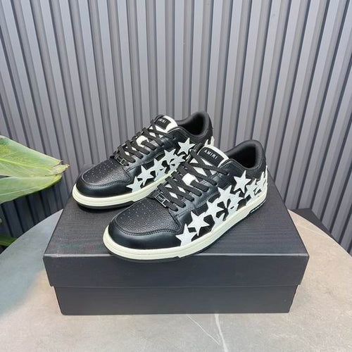 AMIRI Black & White Star Low-Top Sneakers