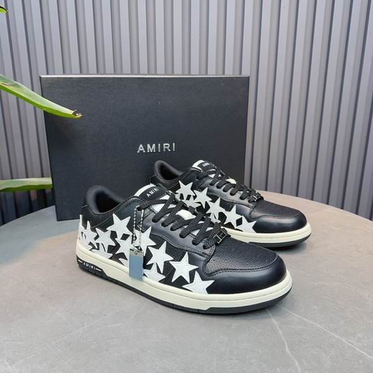 AMIRI Black & White Star Low-Top Sneakers