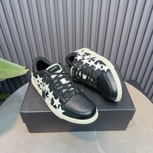 AMIRI Black & White Star Low-Top Sneakers