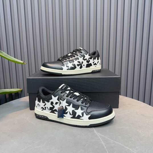 AMIRI Black & White Star Low-Top Sneakers