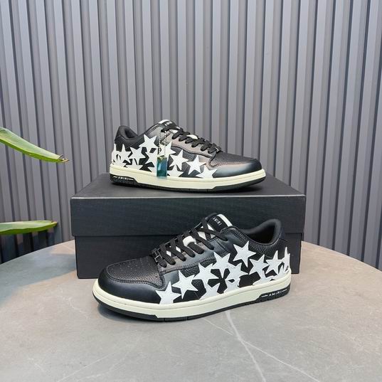 AMIRI Black & White Star Low-Top Sneakers