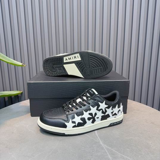 AMIRI Black & White Star Low-Top Sneakers