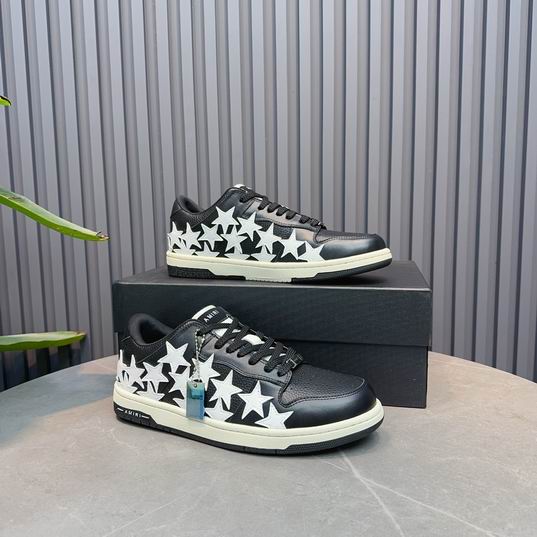 AMIRI Black & White Star Low-Top Sneakers