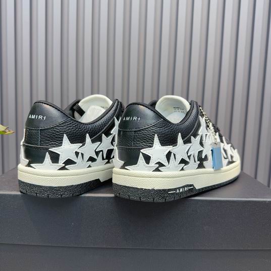 AMIRI Black & White Star Low-Top Sneakers
