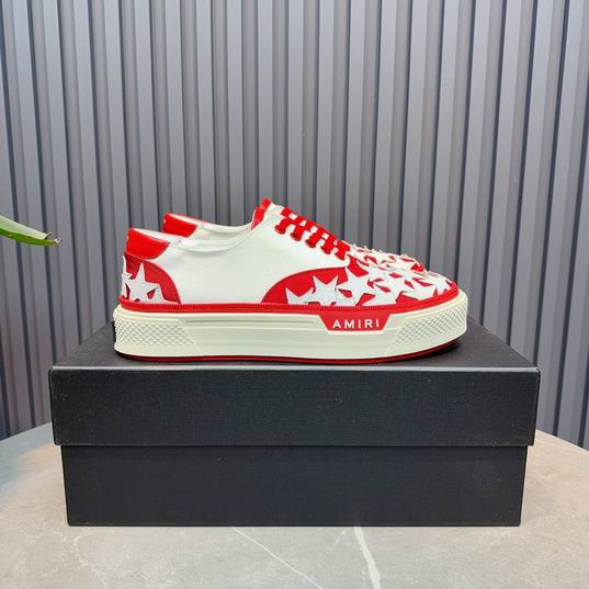 AMIRI Red & White Star Low-Top Sneakers