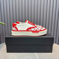AMIRI Red & White Star Low-Top Sneakers