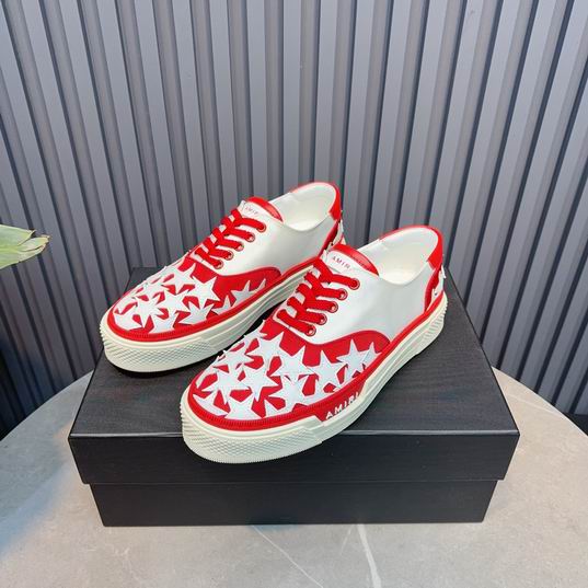 AMIRI Red & White Star Low-Top Sneakers