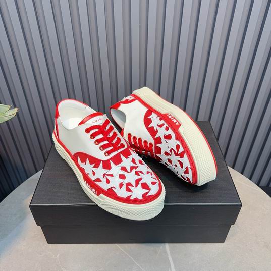 AMIRI Red & White Star Low-Top Sneakers