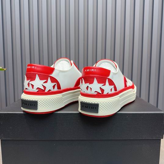 AMIRI Red & White Star Low-Top Sneakers