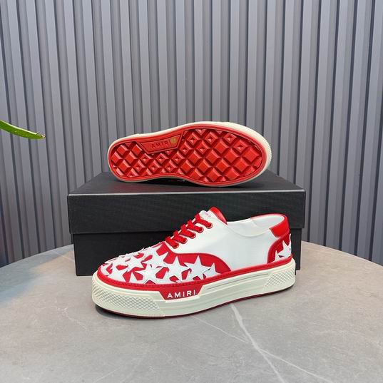 AMIRI Red & White Star Low-Top Sneakers