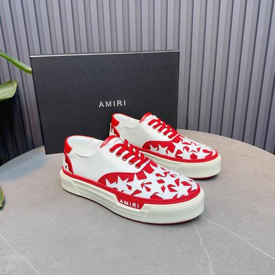 AMIRI Red & White Star Low-Top Sneakers