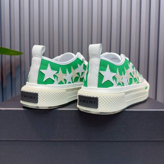 AMIRI Green & White Star Low-Top Sneakers with Cream Sole