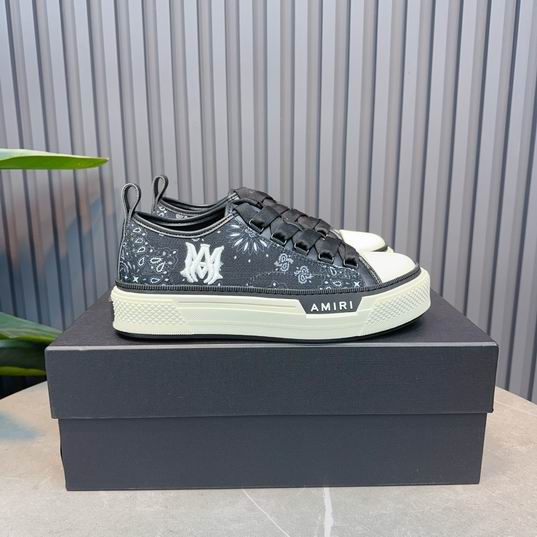 AMIRI Black Bandana Print Low-Top Sneakers