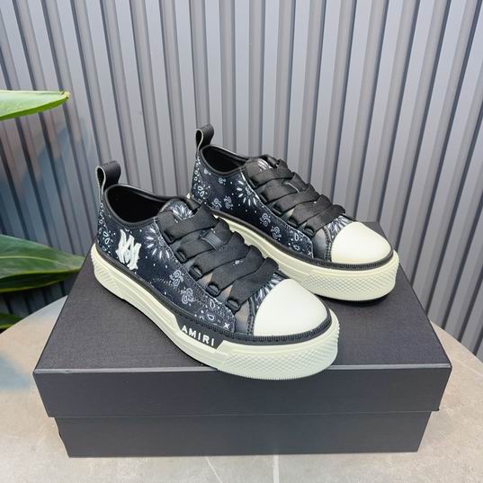 AMIRI Black Bandana Print Low-Top Sneakers