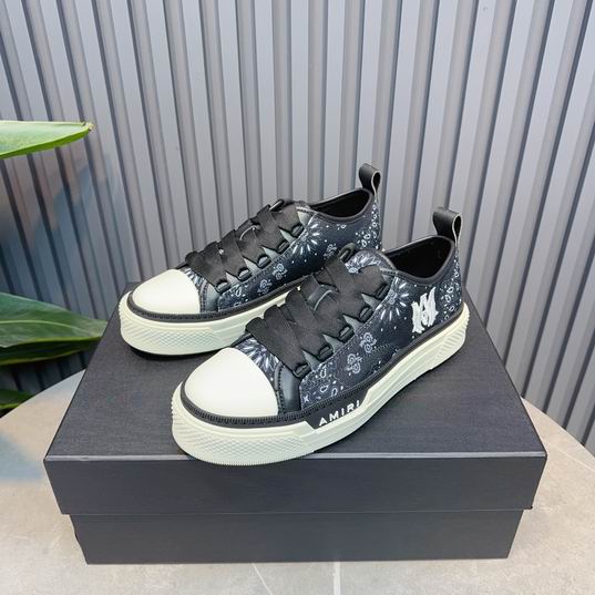 AMIRI Black Bandana Print Low-Top Sneakers