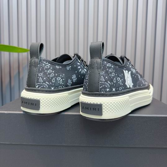 AMIRI Black Bandana Print Low-Top Sneakers